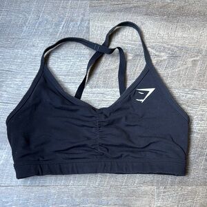 Gymshark Ruched black sports bra